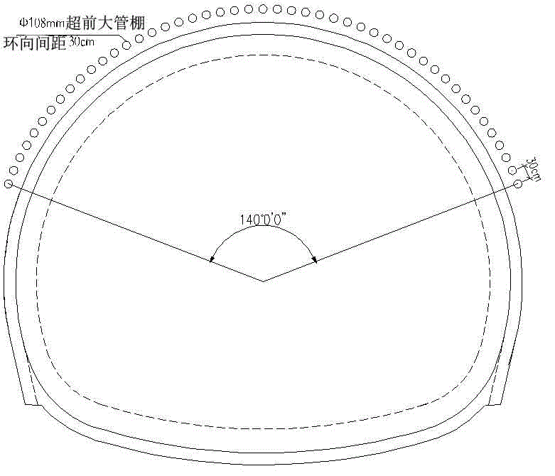 Construction method of large-cross section loess tunnel cave entering shallow buried section