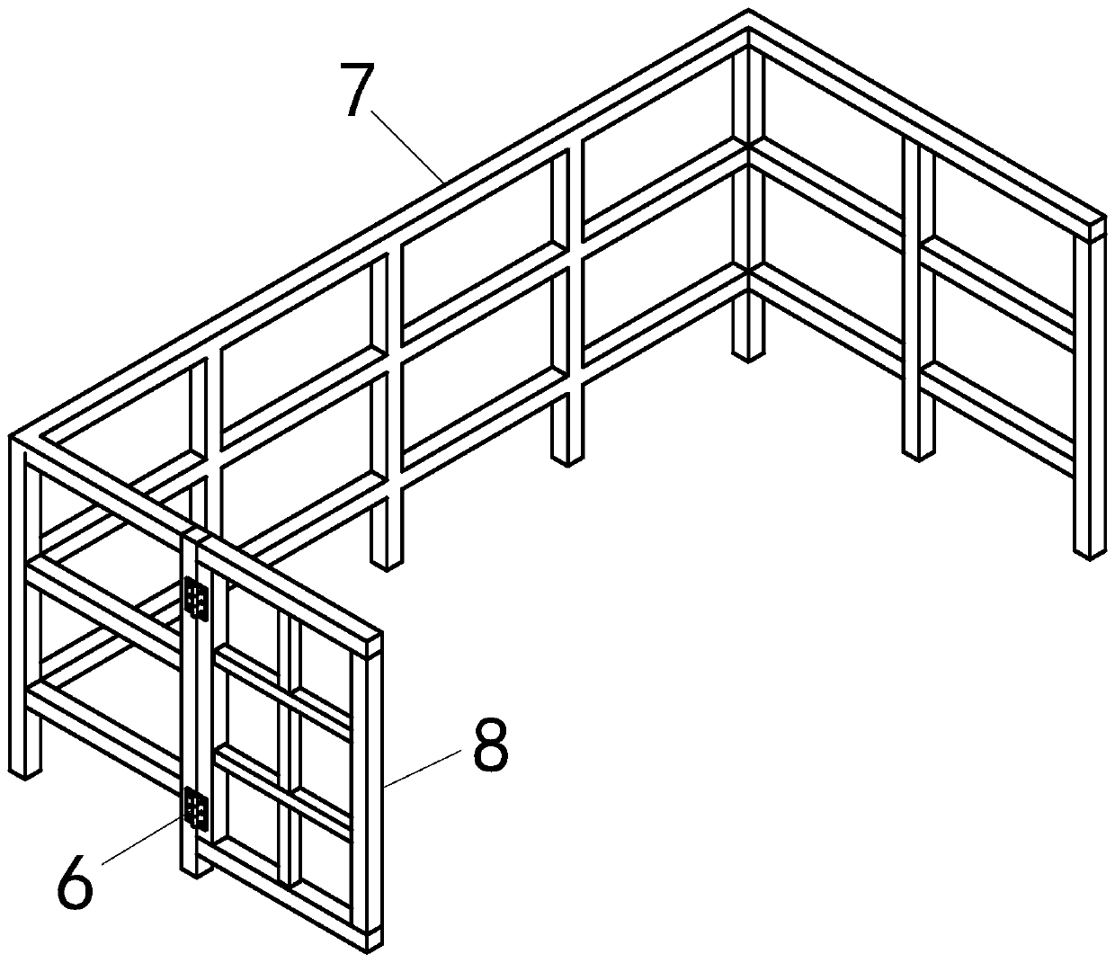 Porthole protective device of bridge pile hole