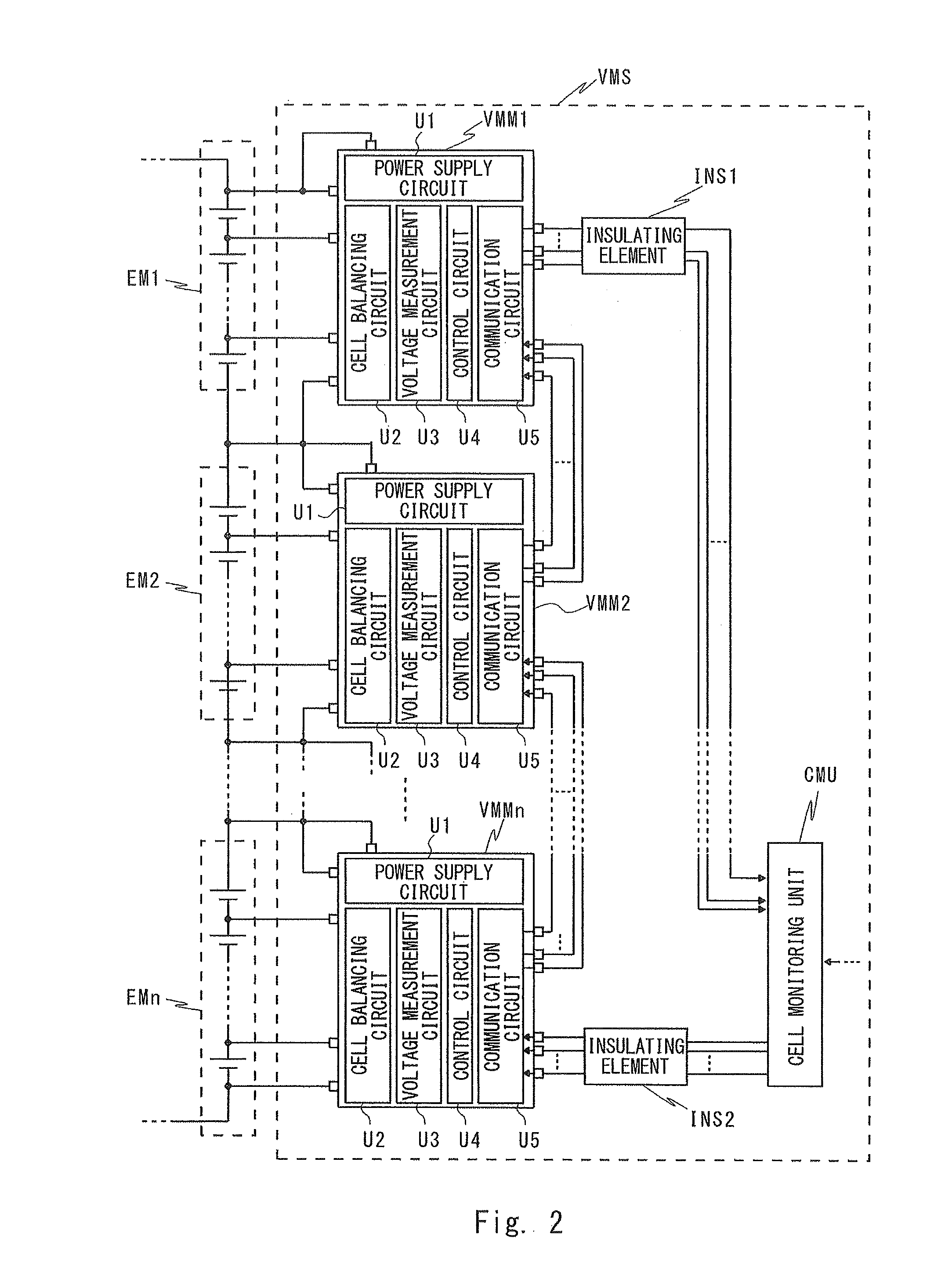 Voltage monitoring module and voltage monitoring system