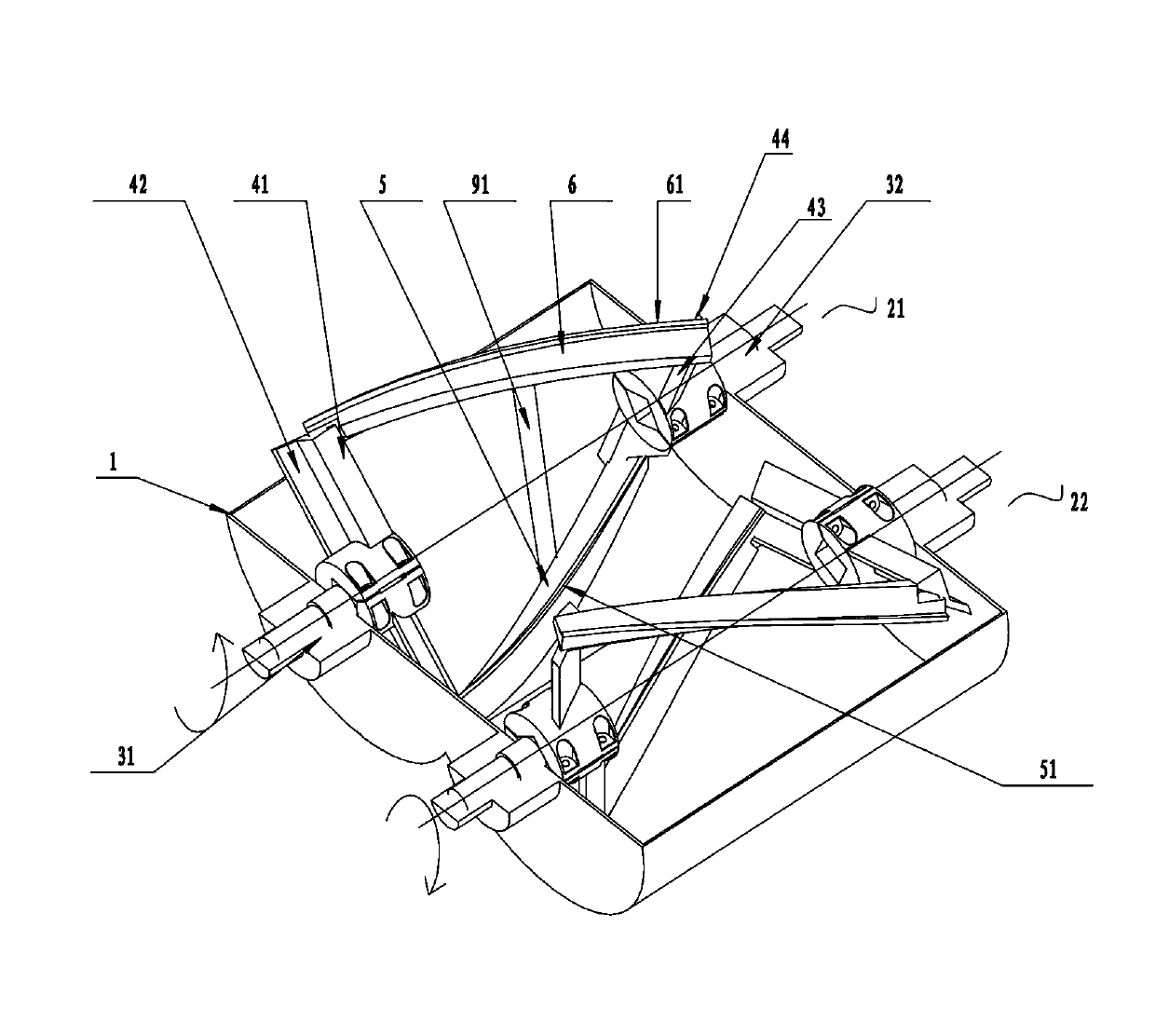 Multi-crankshaft concrete mixer