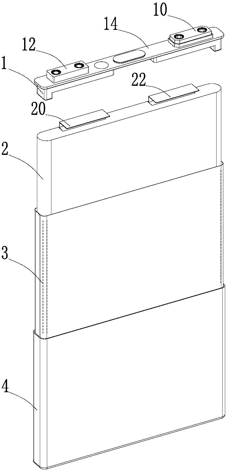 Top cover structure of power battery