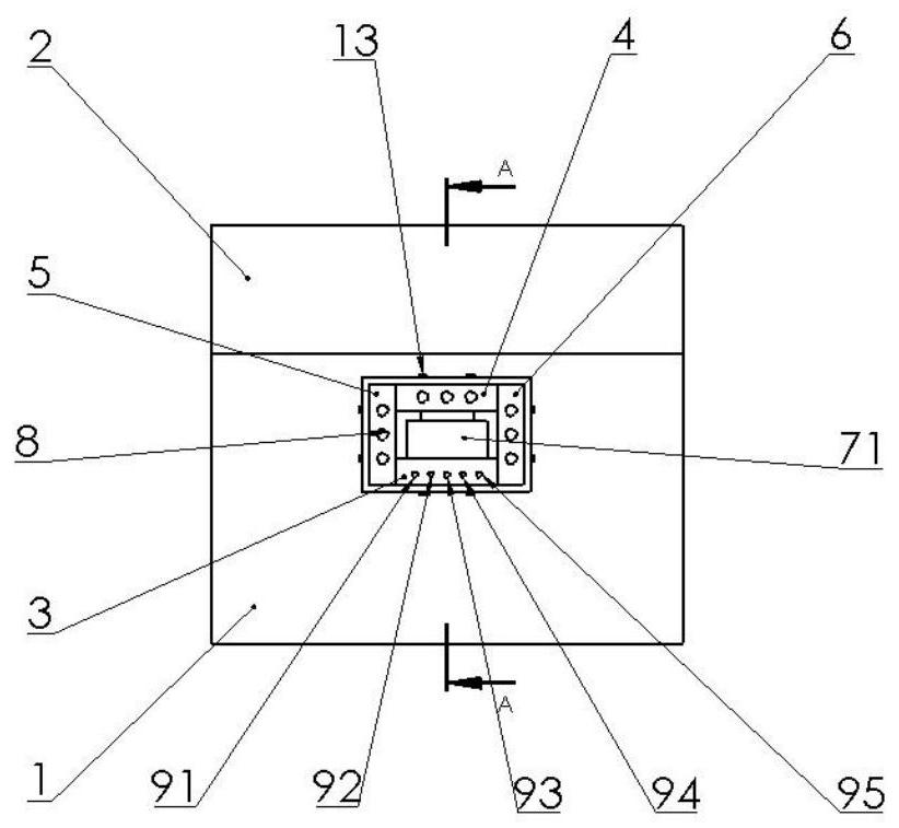 Casting device and casting method for large-section castings