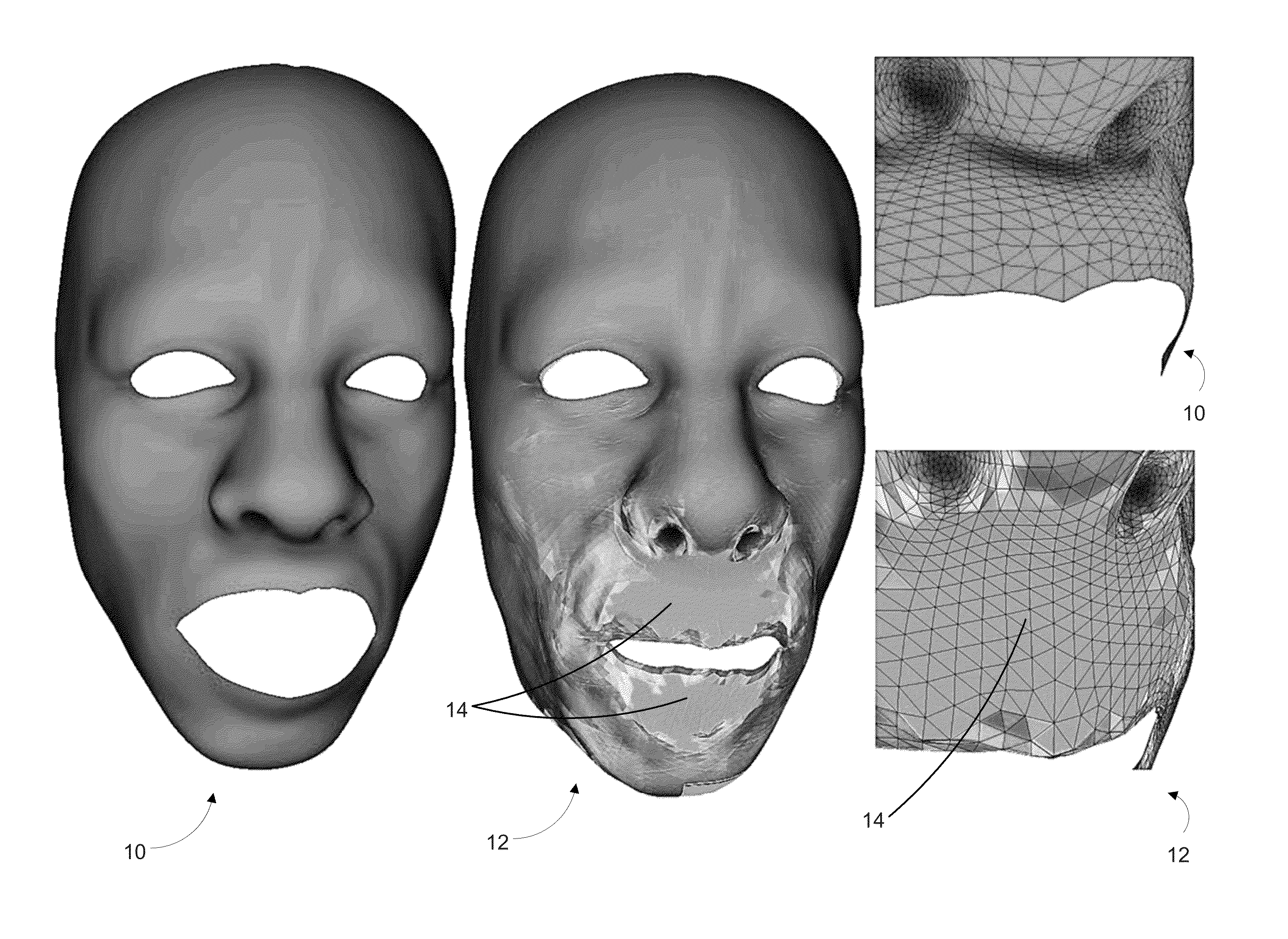 Content aware texture mapping on deformable surfaces