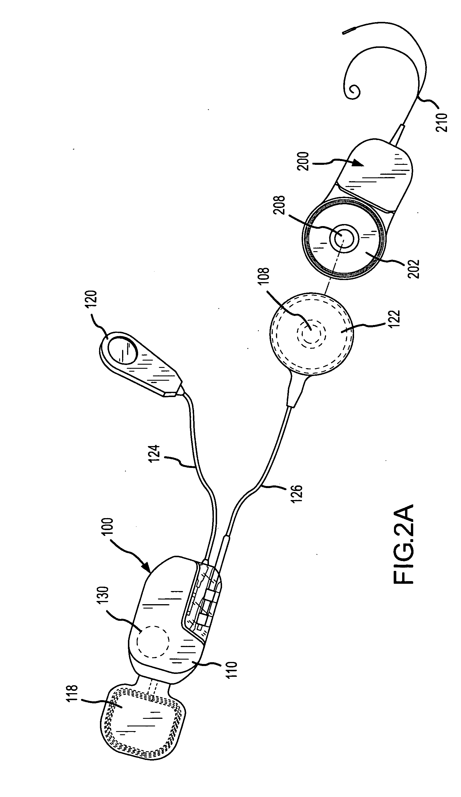 Integrated implantable hearing device, microphone and power unit