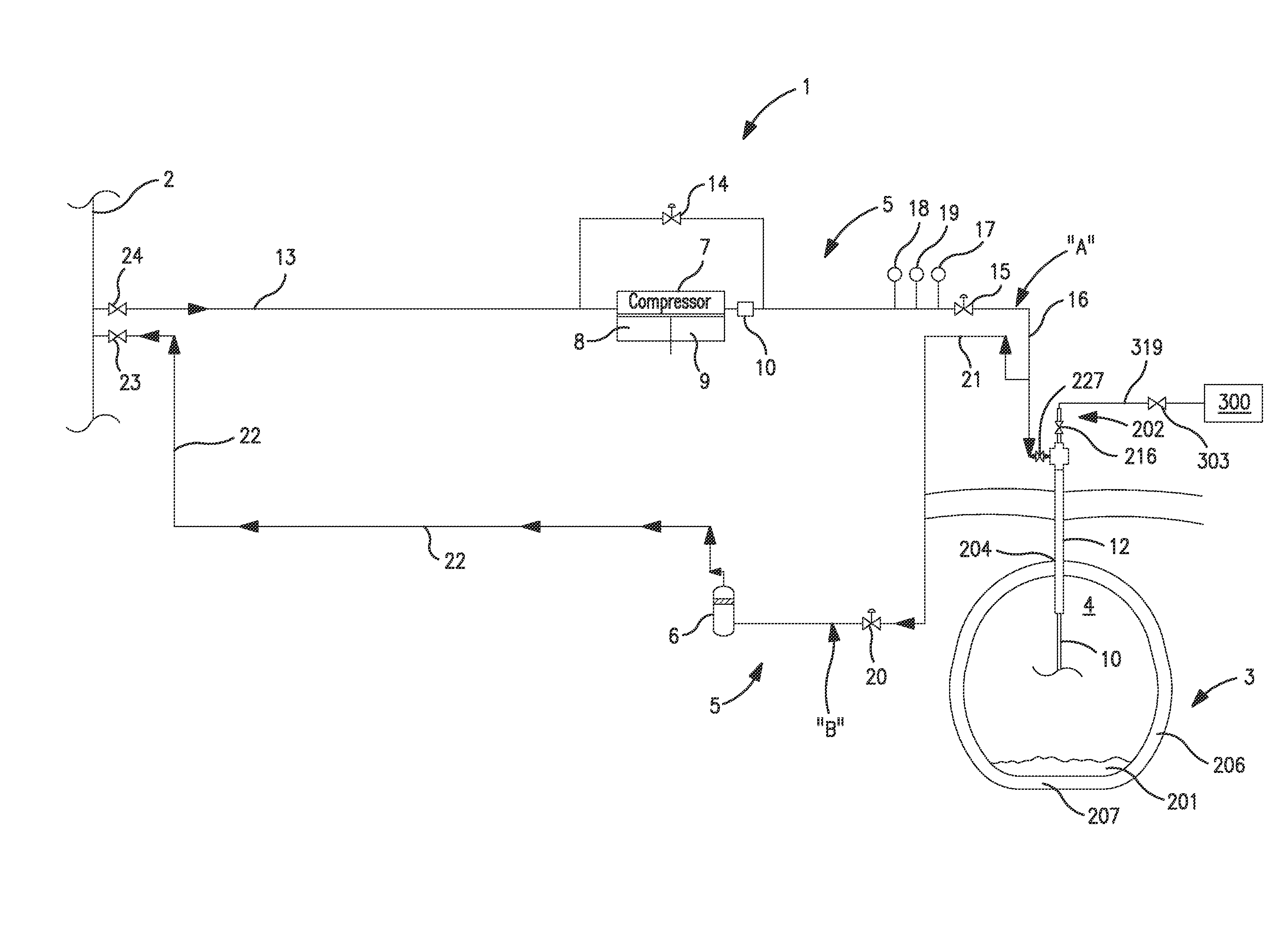 Method and system for storing hydrogen in a salt cavern with a permeation barrier