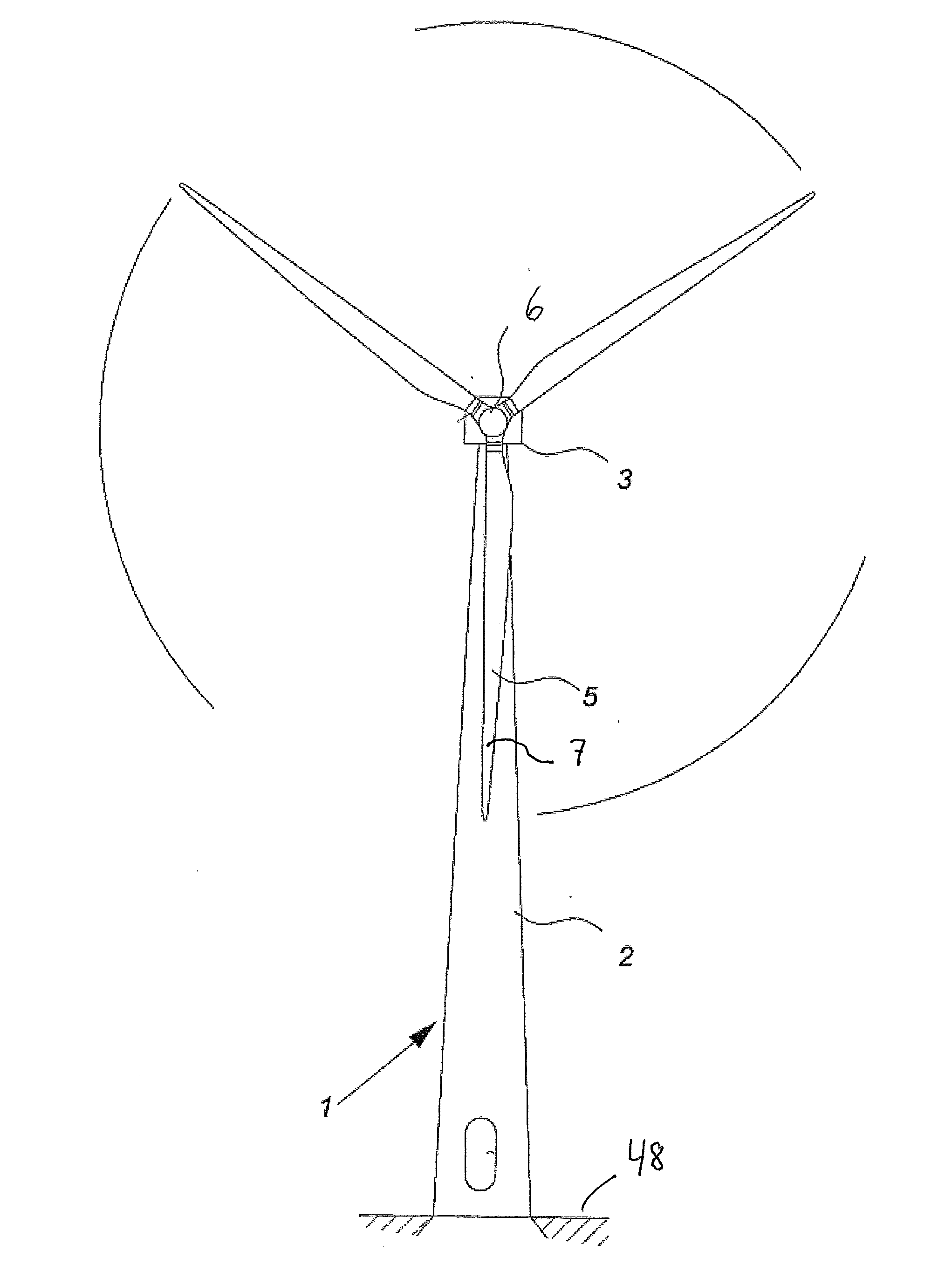 Method for craneless wind turbine blade handling via a turbine hub