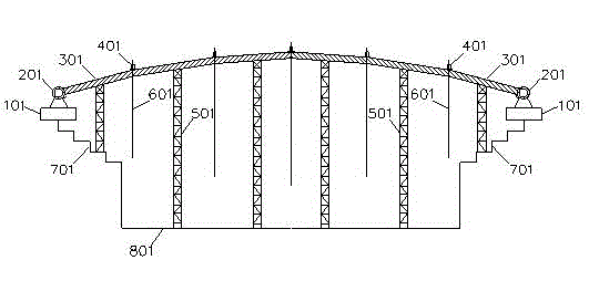 Installation method for steel reticulated shell and cable dome combined structure