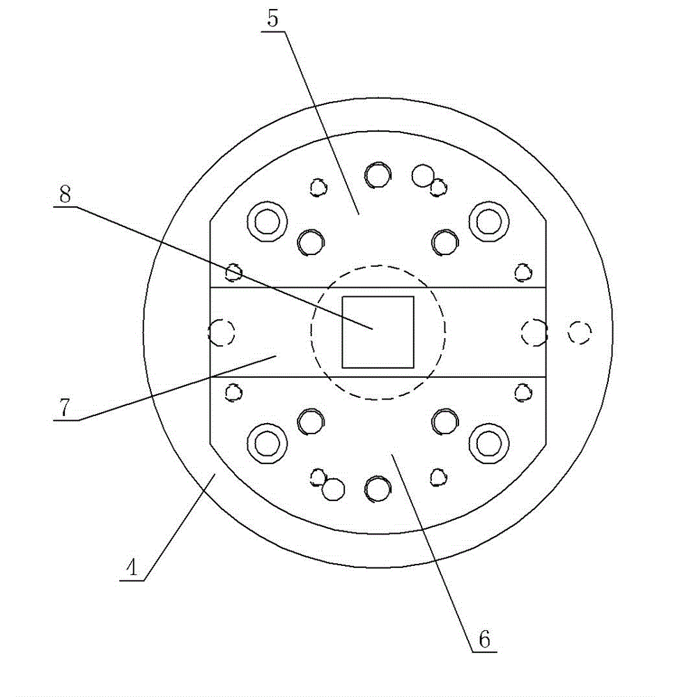 Double tip rotary mill clamp