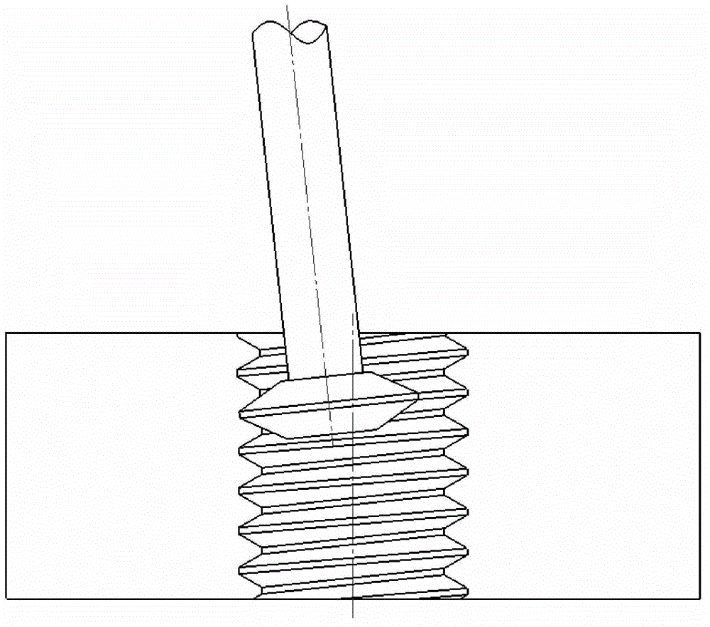 Grinding method for forming small-hole thread of hard and brittle material