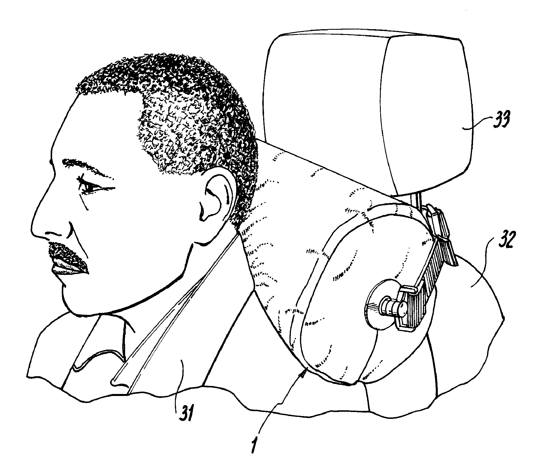 Rotatable cervical pillow for heavy equipment and other vehicles