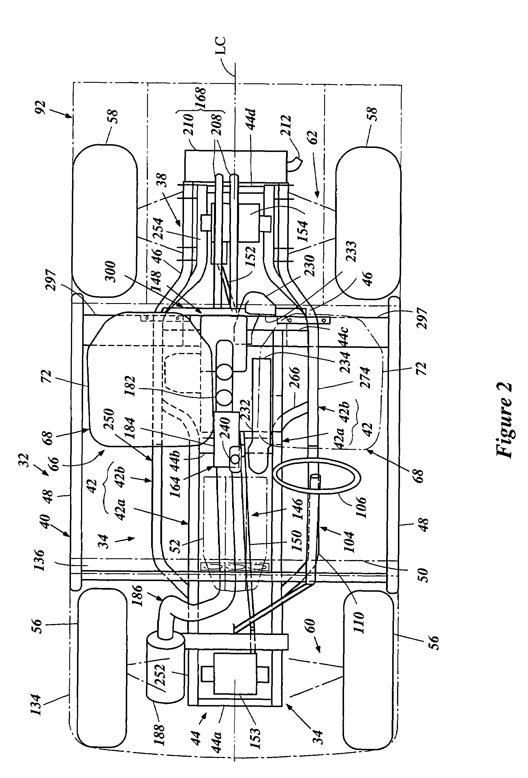 Off-road vehicle with wheel suspension