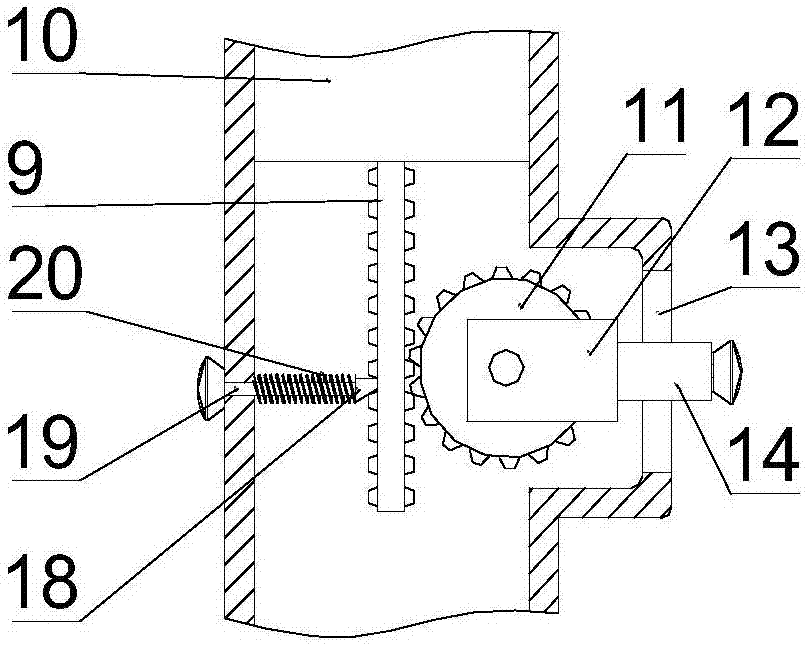 Building top plate vertical drilling device used for building construction