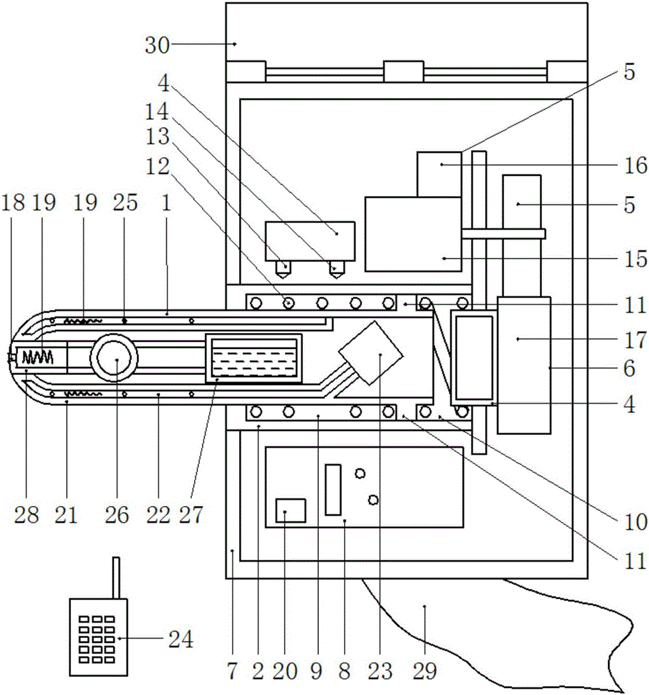 In-vivo massager structure