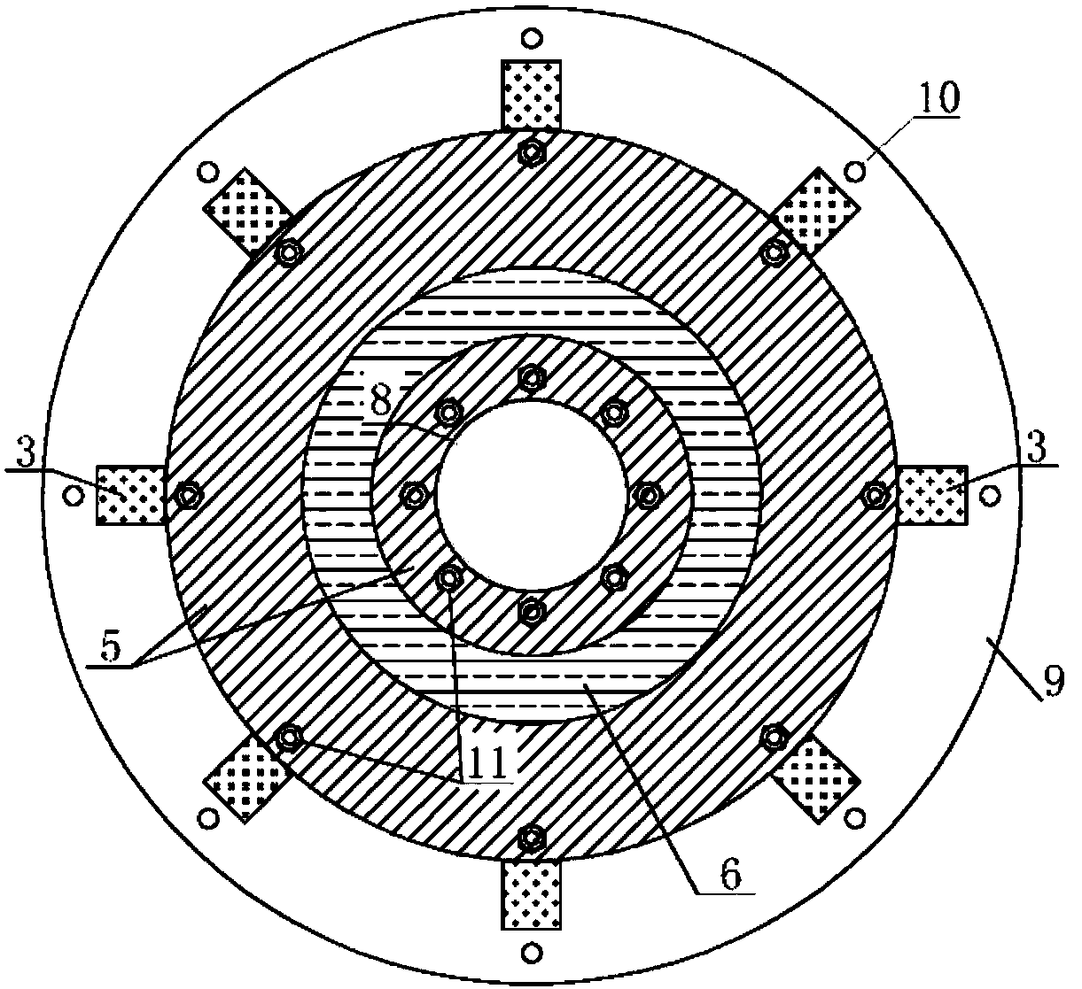 Electromagnetic damping negative-rigidity support