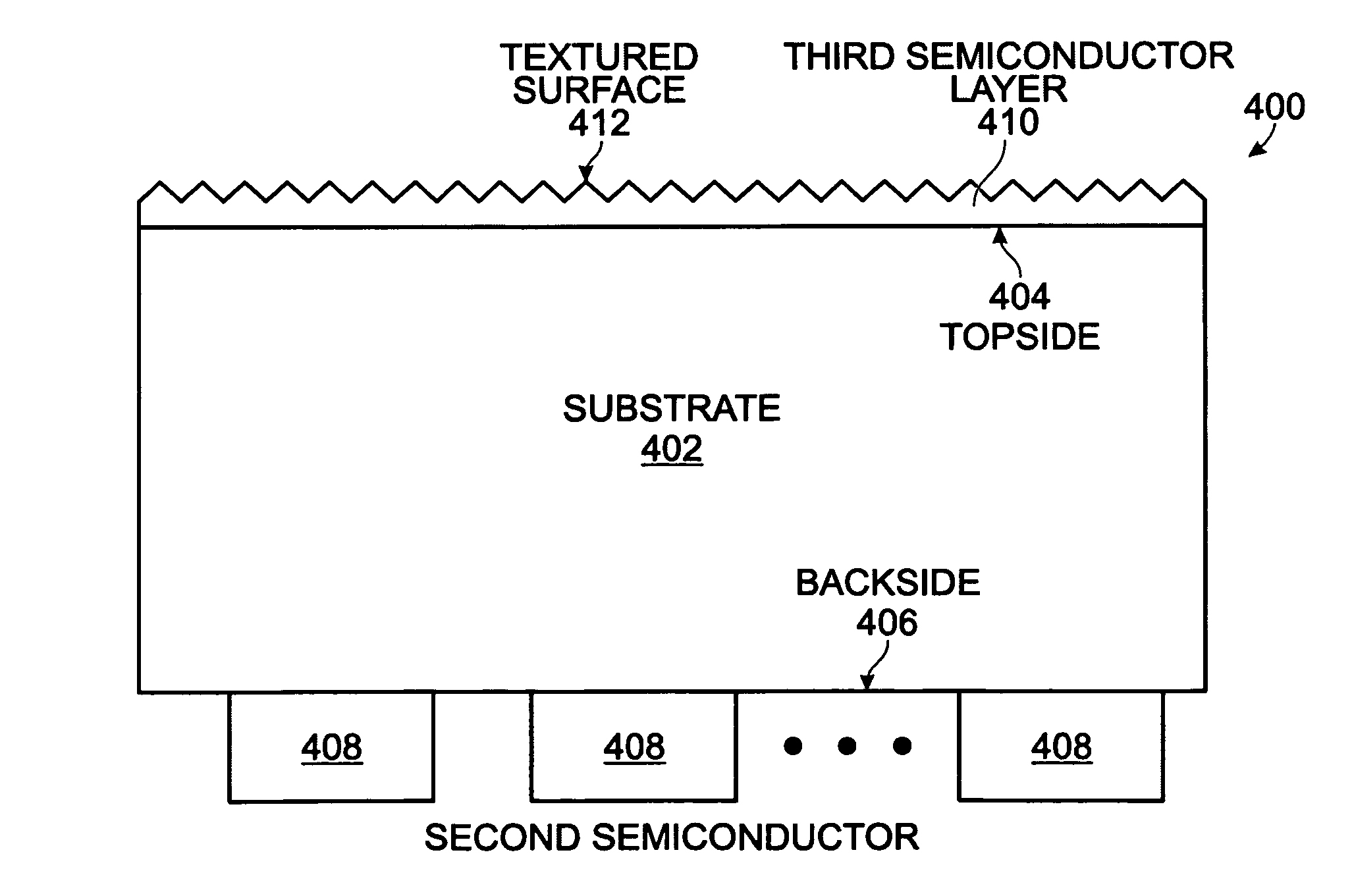 Single heterojunction back contact solar cell