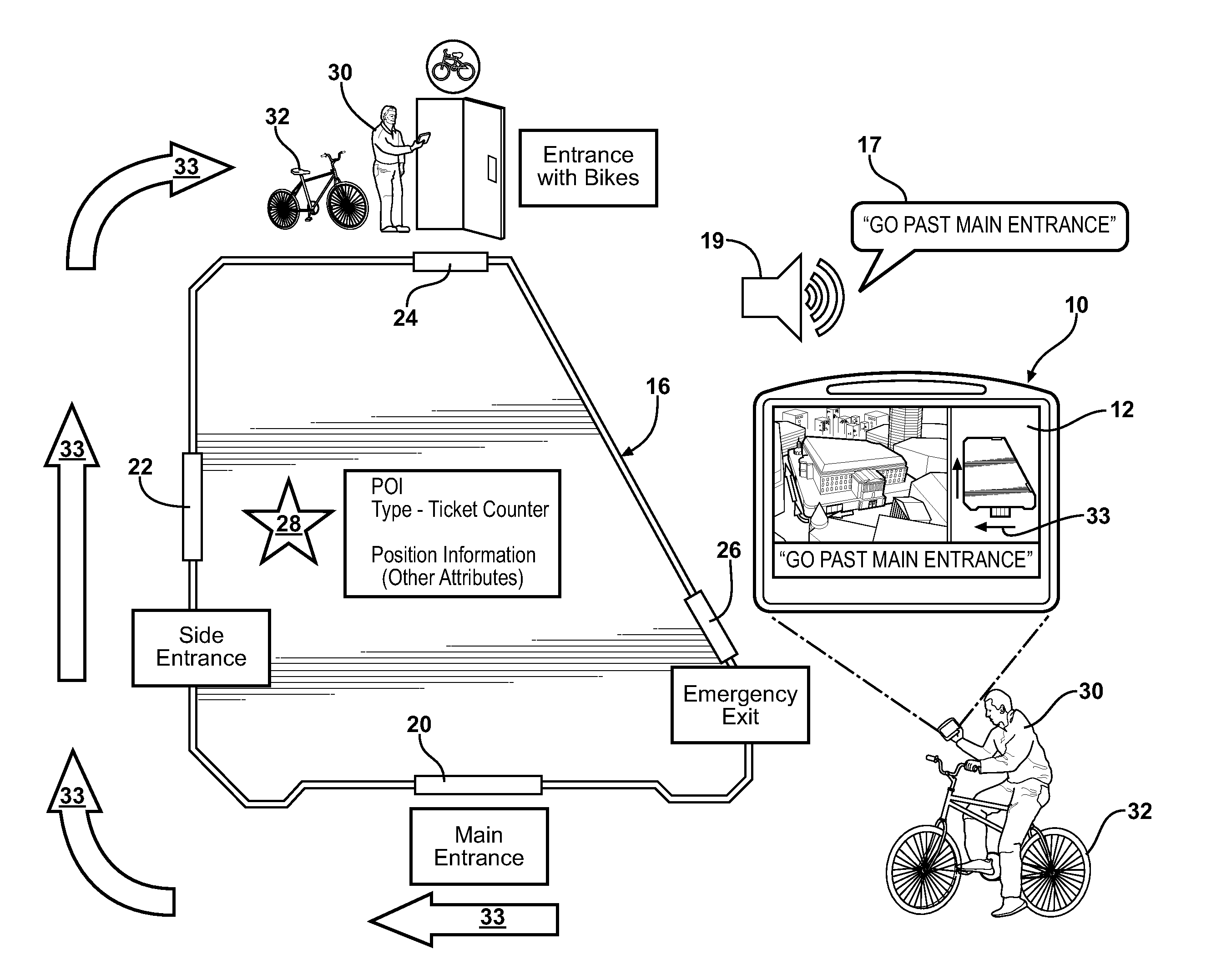 Outdoor to indoor navigation system