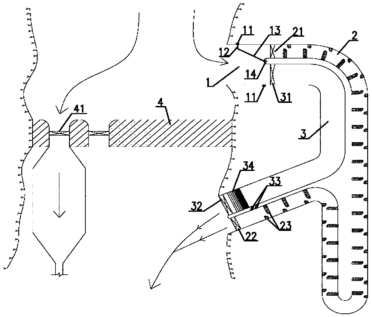 Low-water-head dam fishway with function of ecological flow discharge