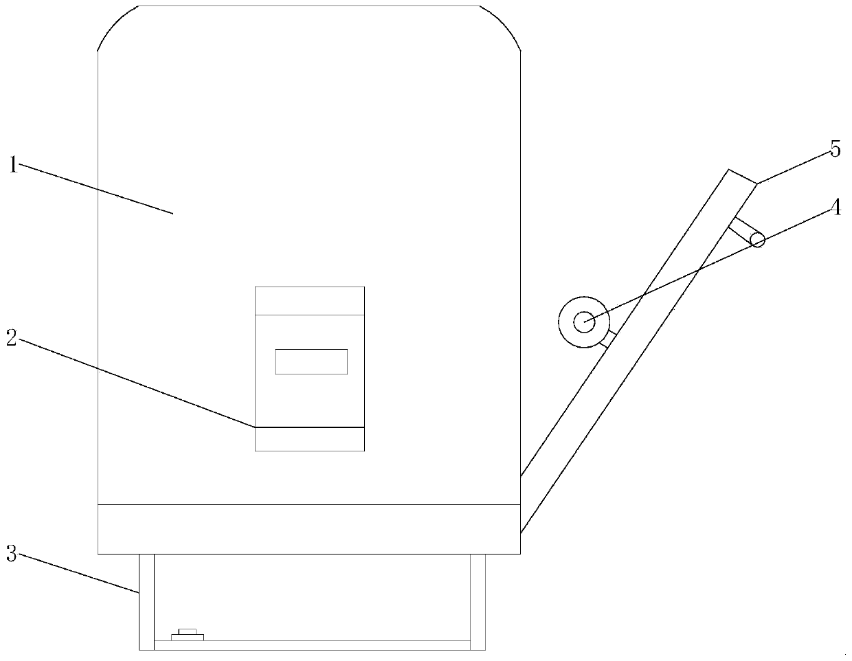 Rescue mechanical device for ship falling into water