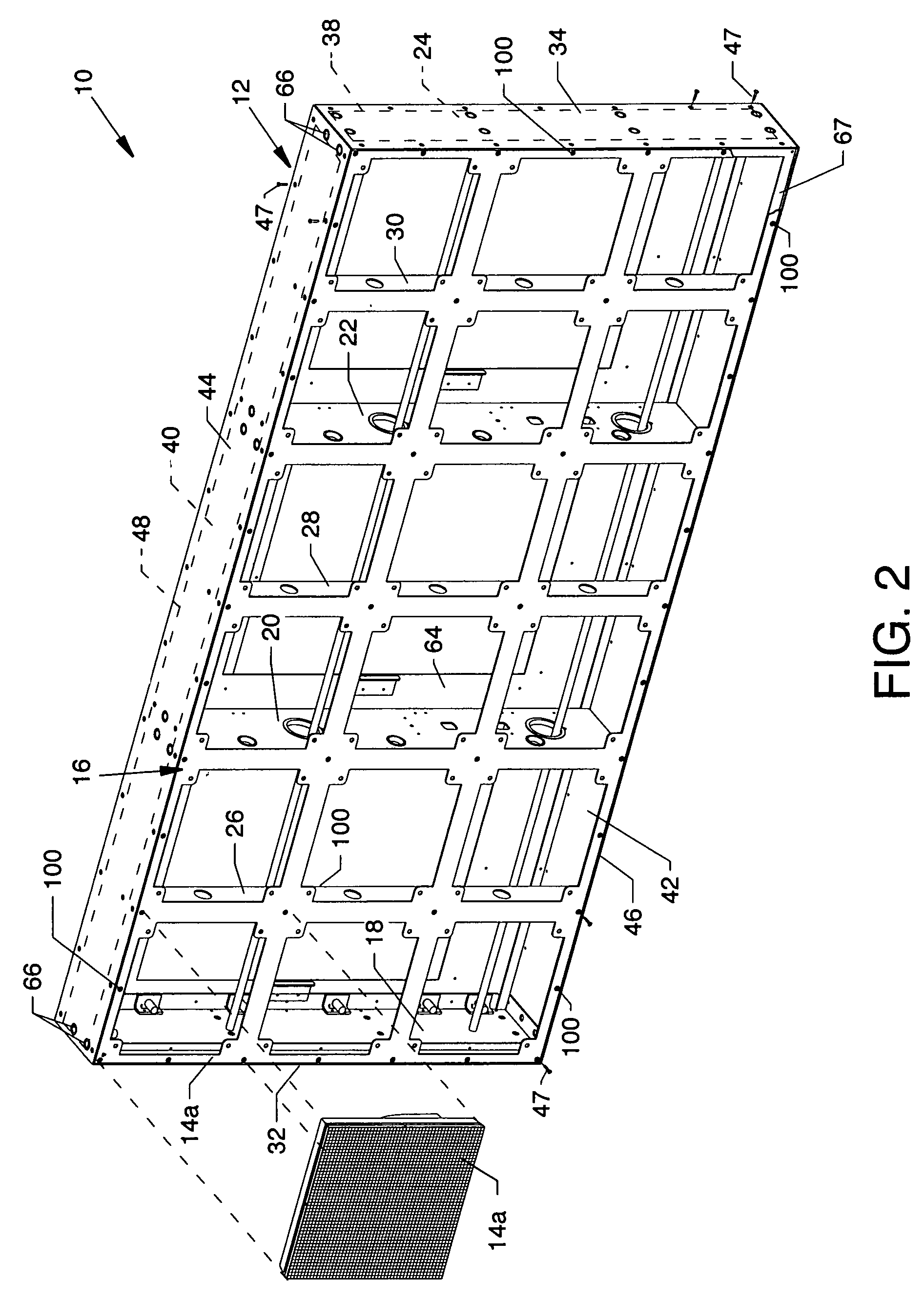 Electronic sign having a formed metal cabinet