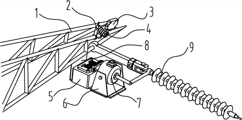 Composite insulator vibration deicing device and deicing method