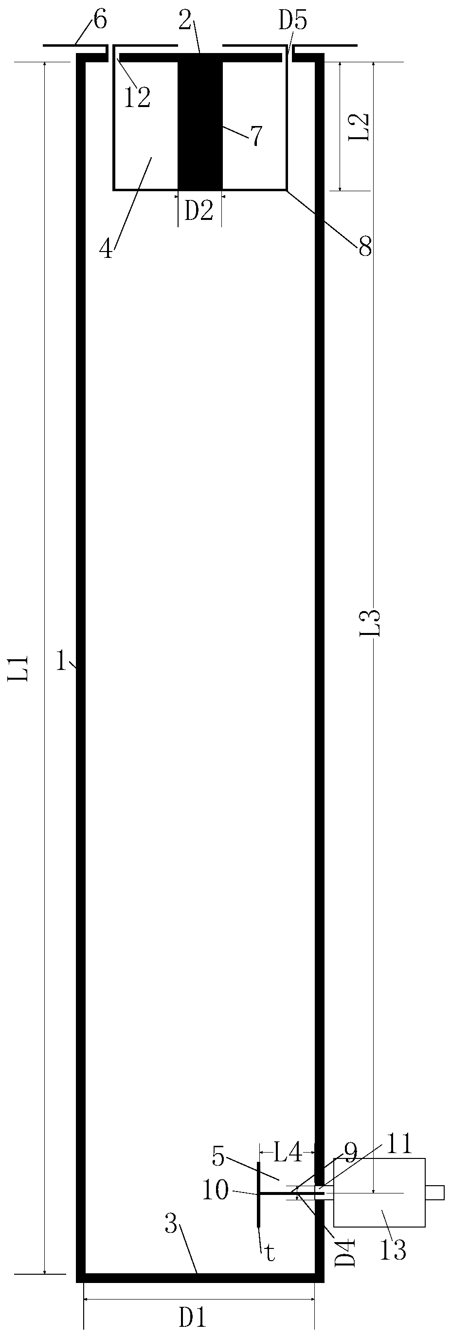 Resonant cavity for accumulative receiving of sine wave signals, and working method thereof