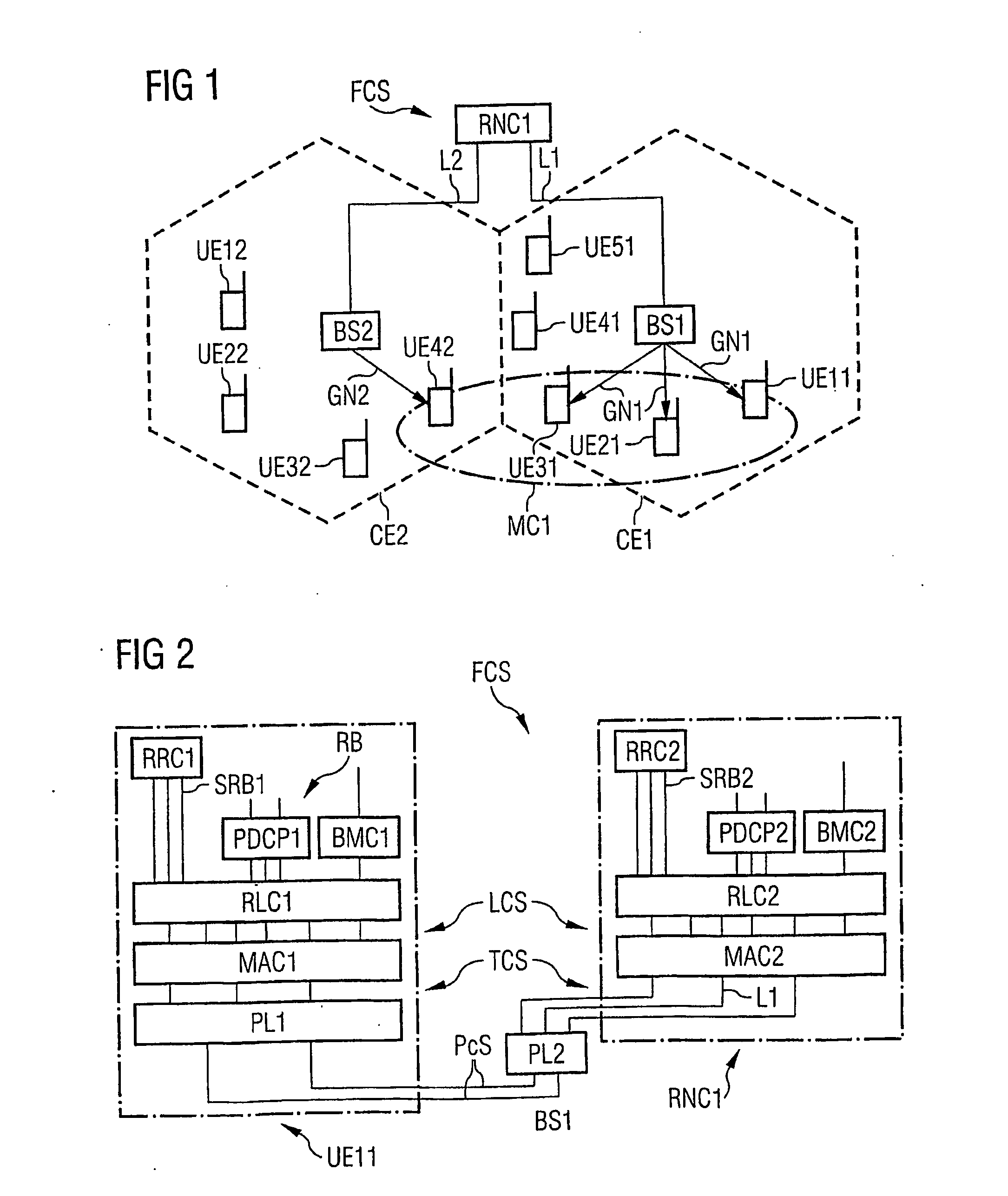 Method, subscriber device and radio communication system for transmitting user data messages