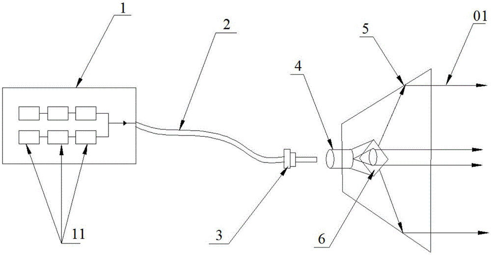 Optical fiber conduction laser vehicle lamp