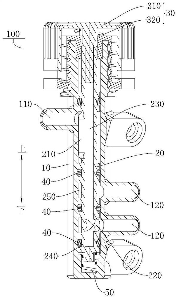 Waterway switching device, waterway system of vacuum cleaner and vacuum cleaner