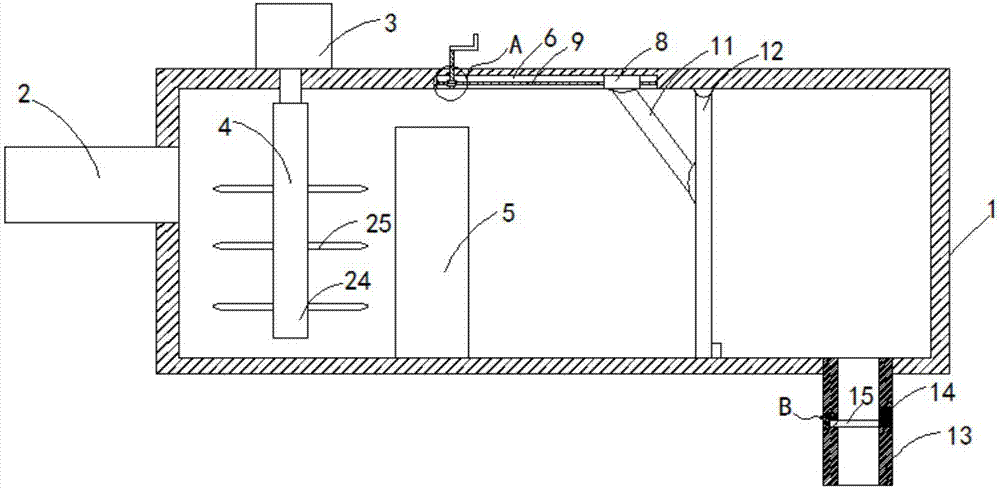 Domestic sewage diversion device