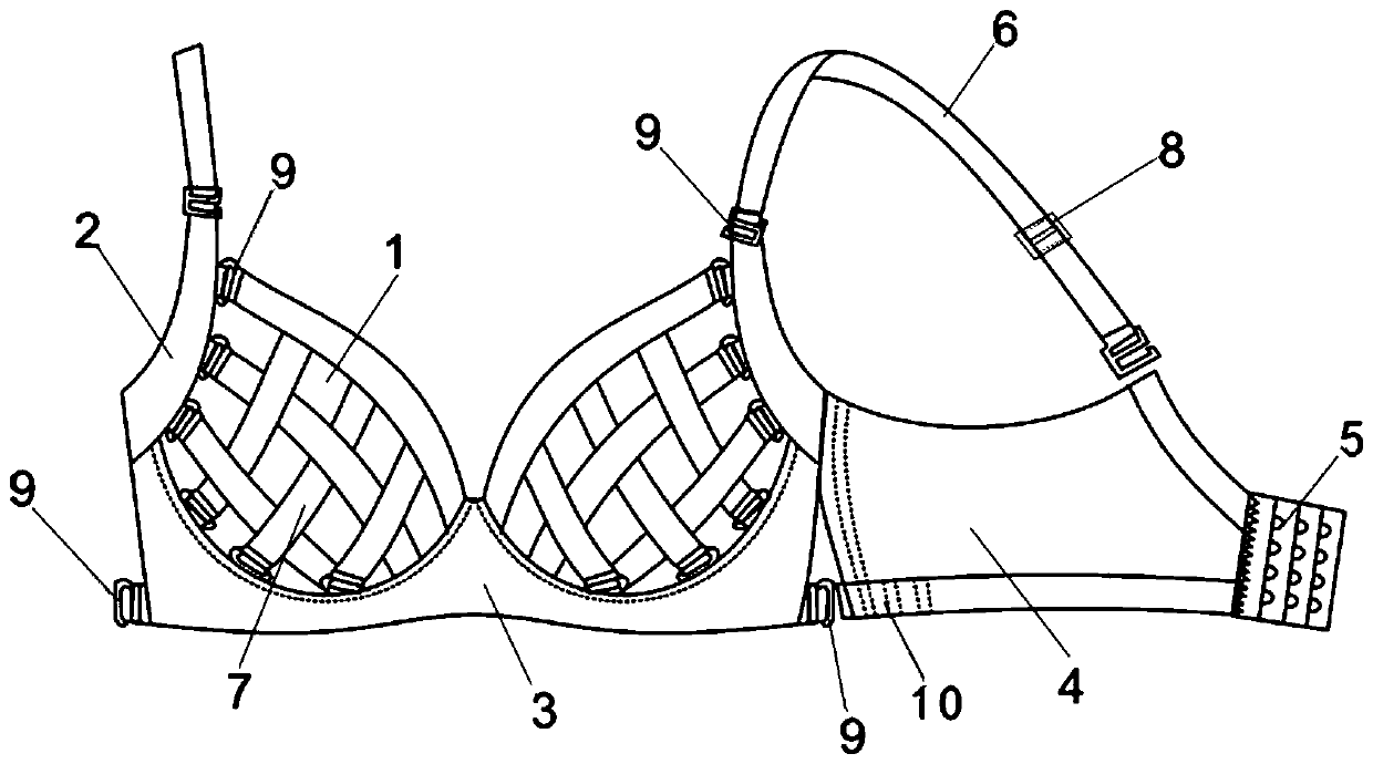 Adjustable bra capable of changing size infinitely