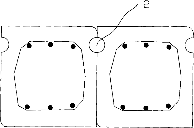 Preparation method for preformed hole split pouring fender pile