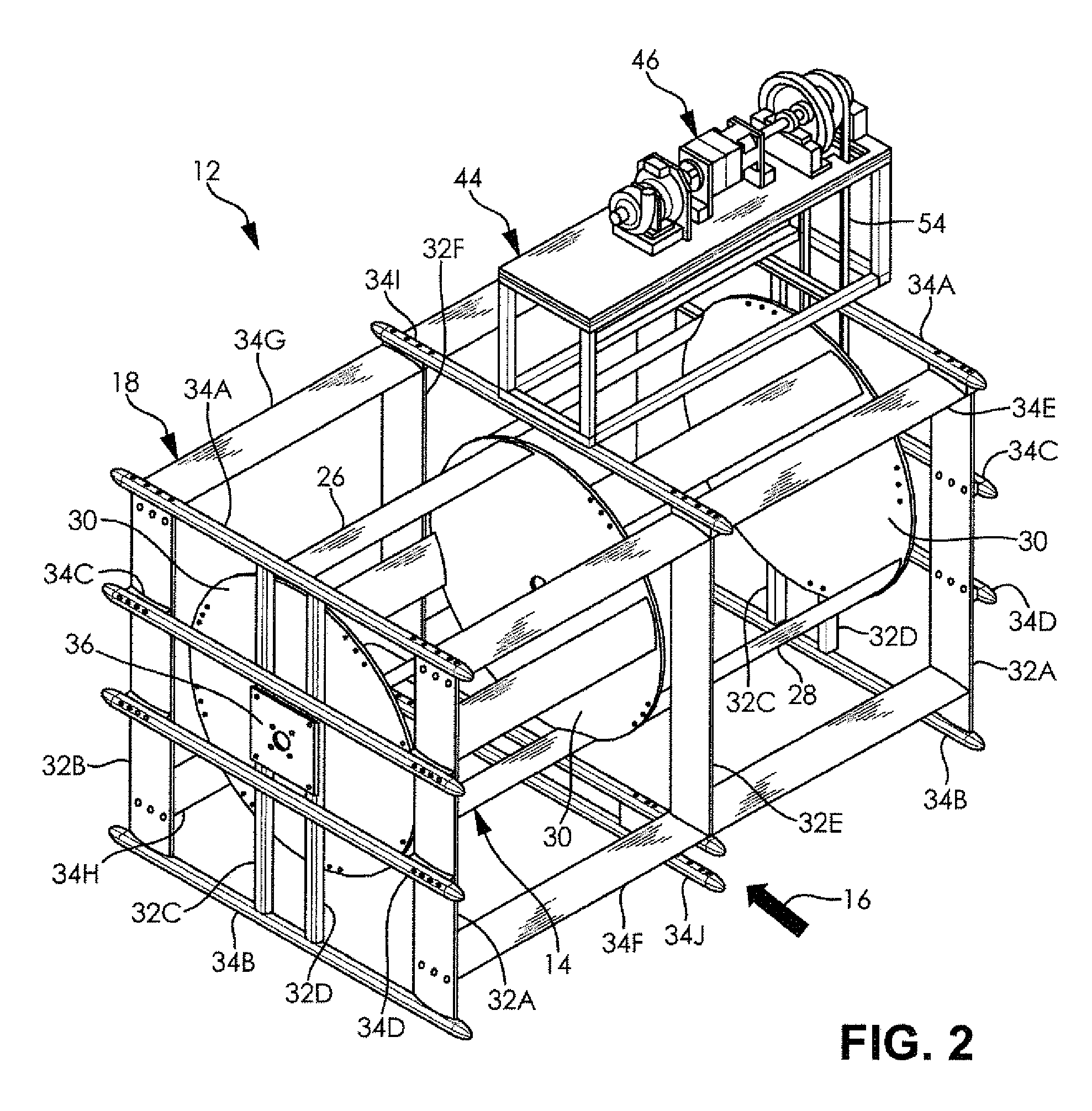 Horizontal-axis hydrokinetic water turbine system