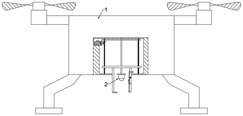 Unmanned aerial vehicle with camera protection device