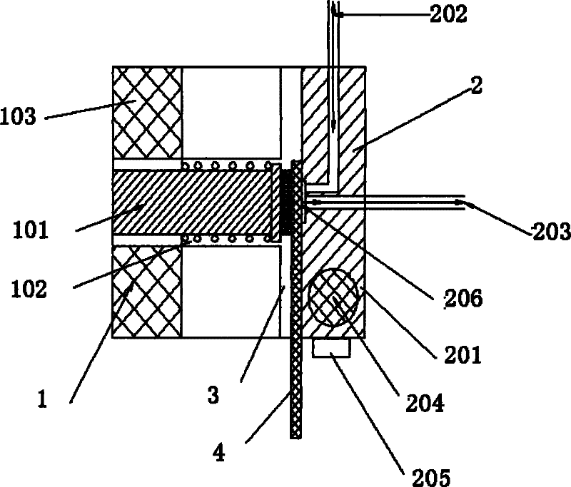 Surface gas flow purging thermal desorption sampling device