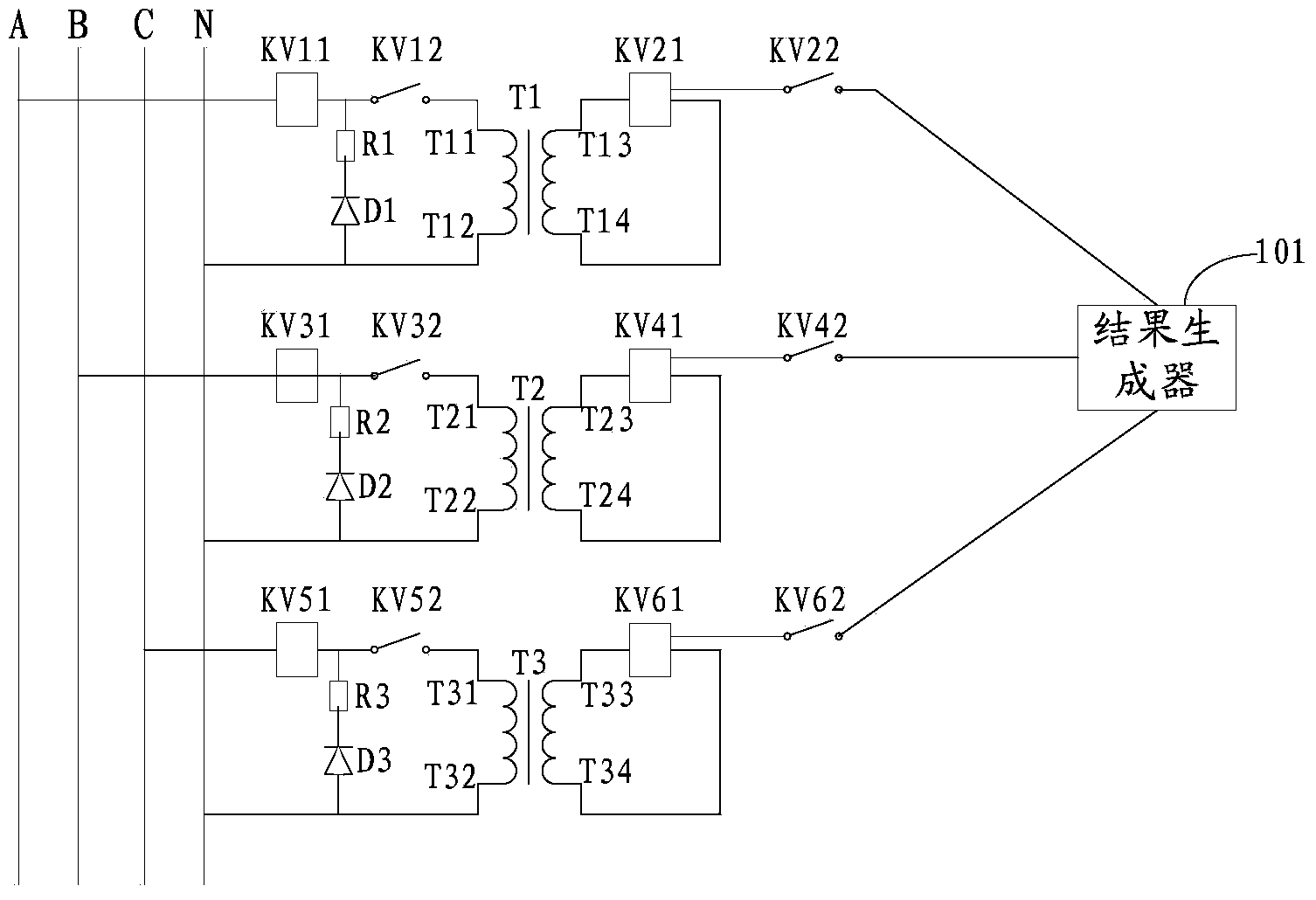 Device for detecting circuit opening of secondary circuit of current transformer