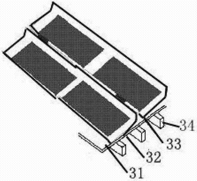 Chain-plate solar power generation waterproof integrated board system and preparation method thereof