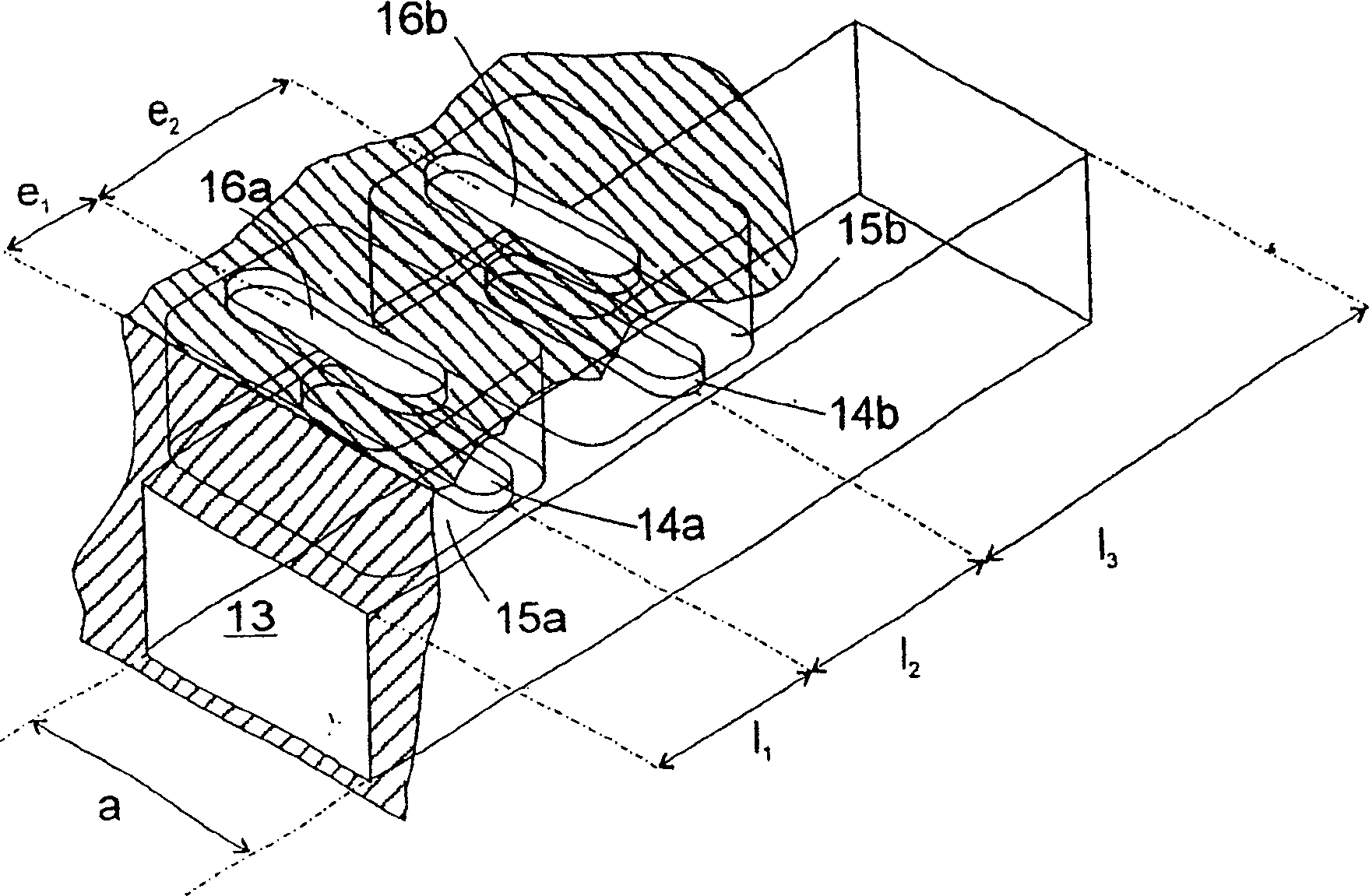 Hollow waveguide sector antenna