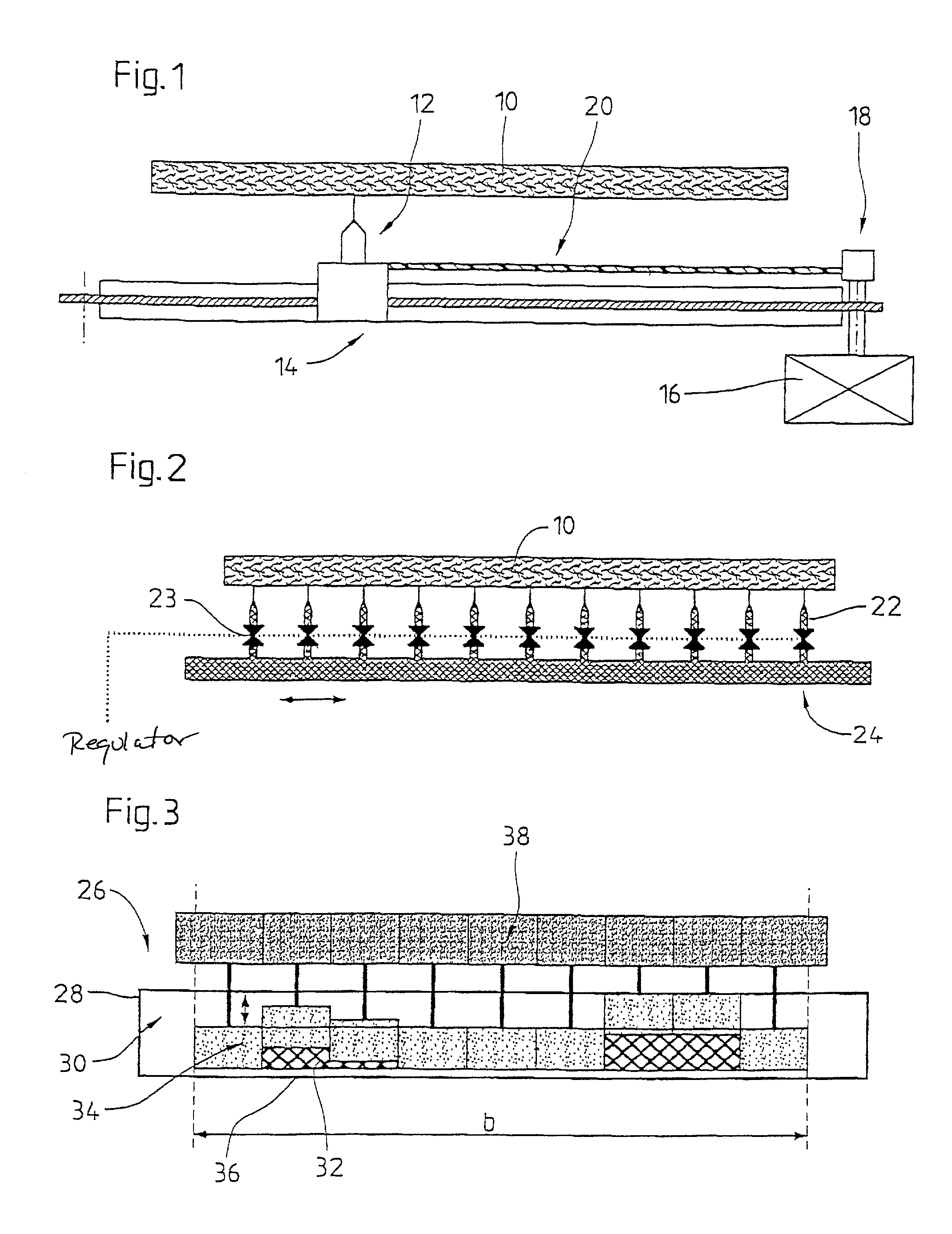 Process for conditioning a circulating felt belt