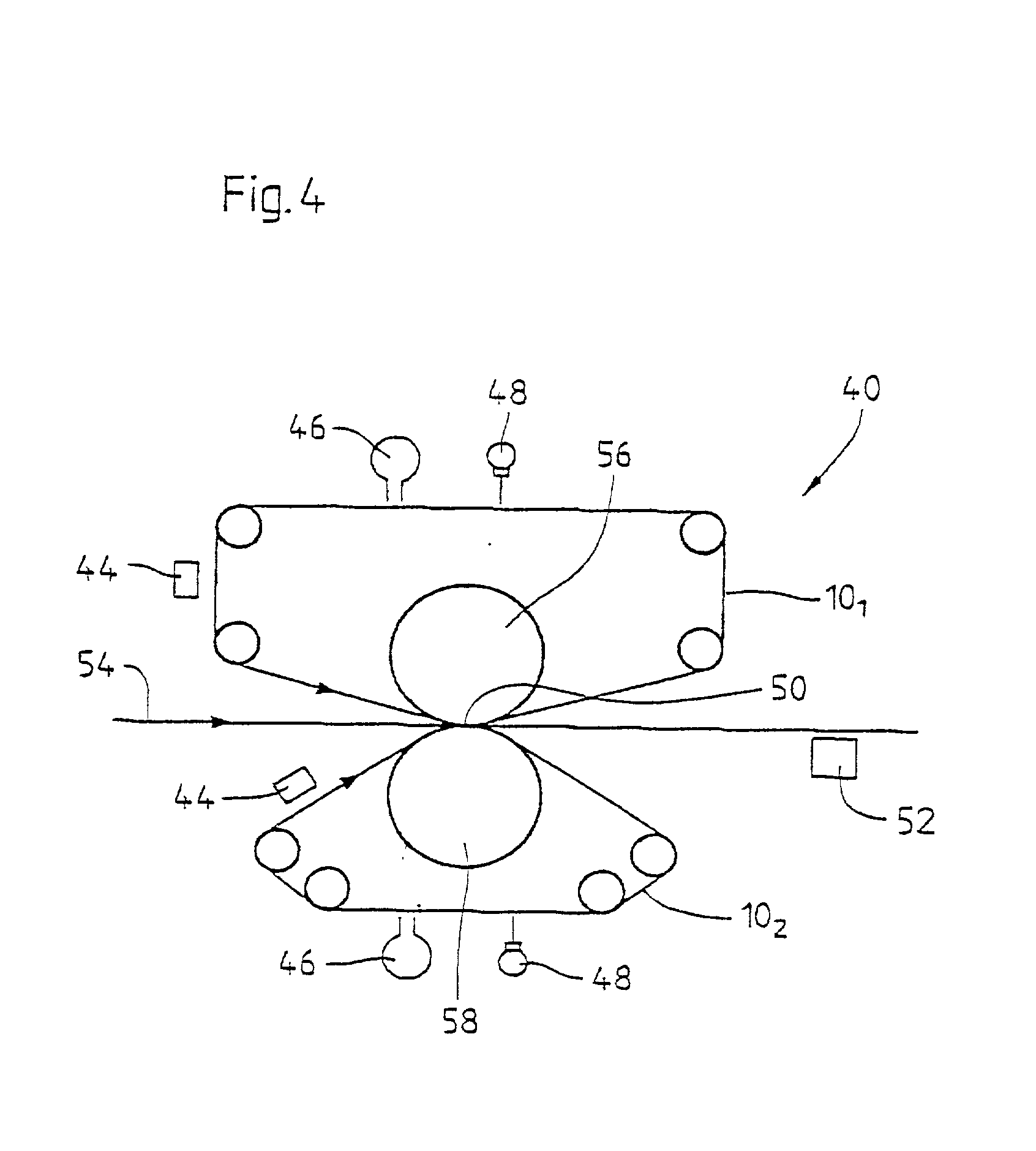 Process for conditioning a circulating felt belt