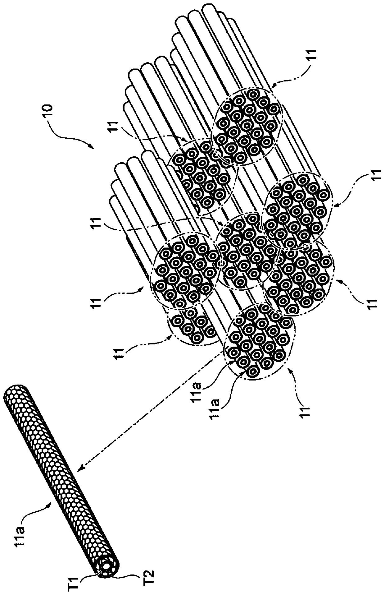 Carbon nanotube-coated electric wire