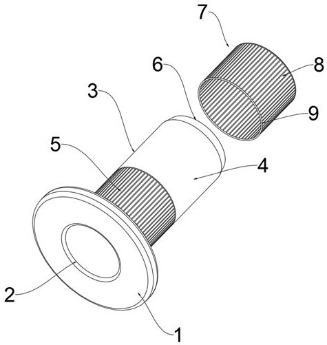 Lightweight pressing rivet nut for automobile