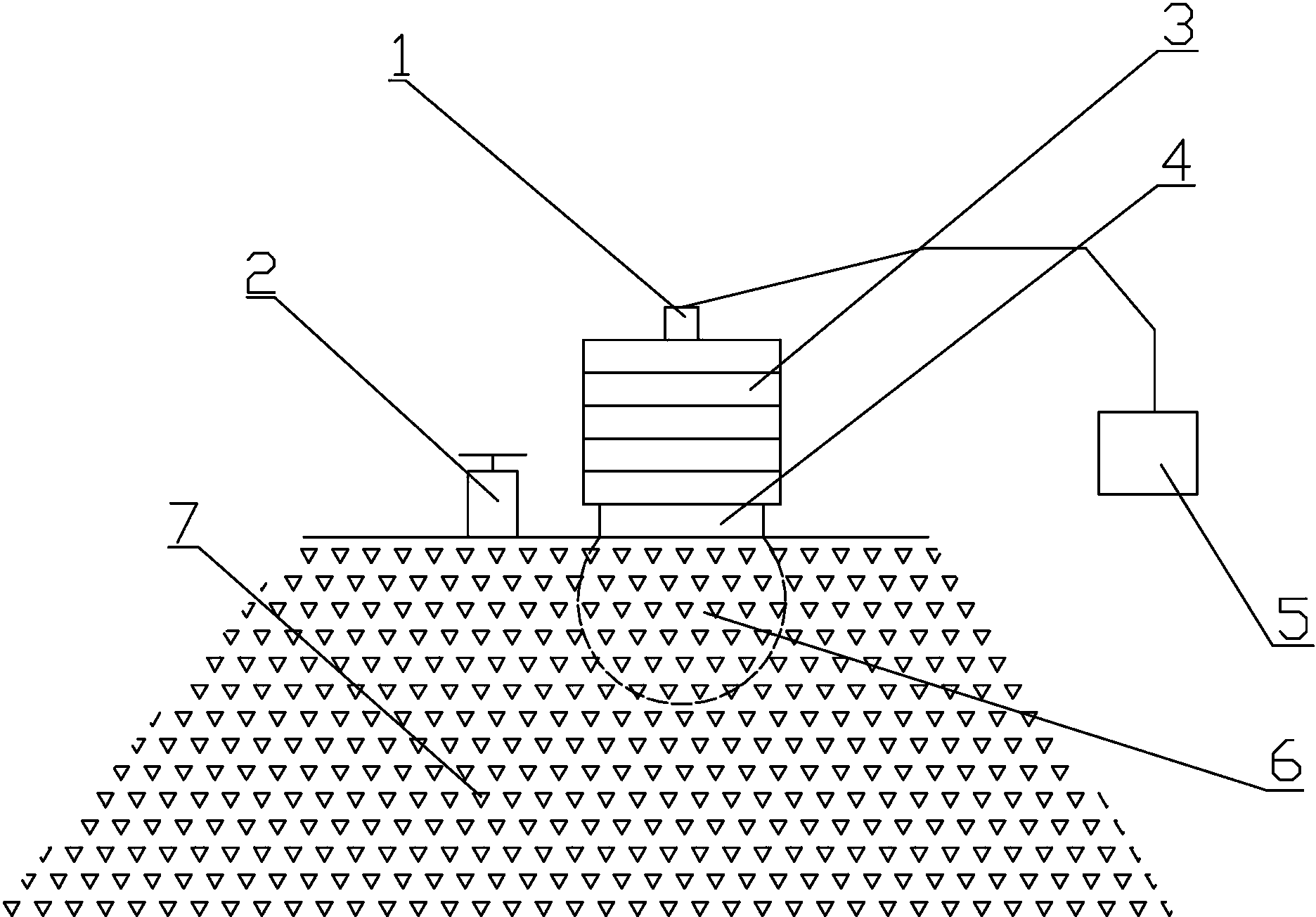 Rock-fill object density measure system