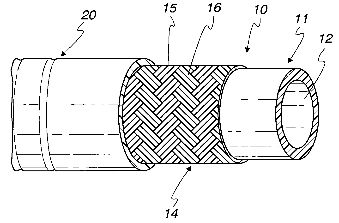 High pressure flexible hose