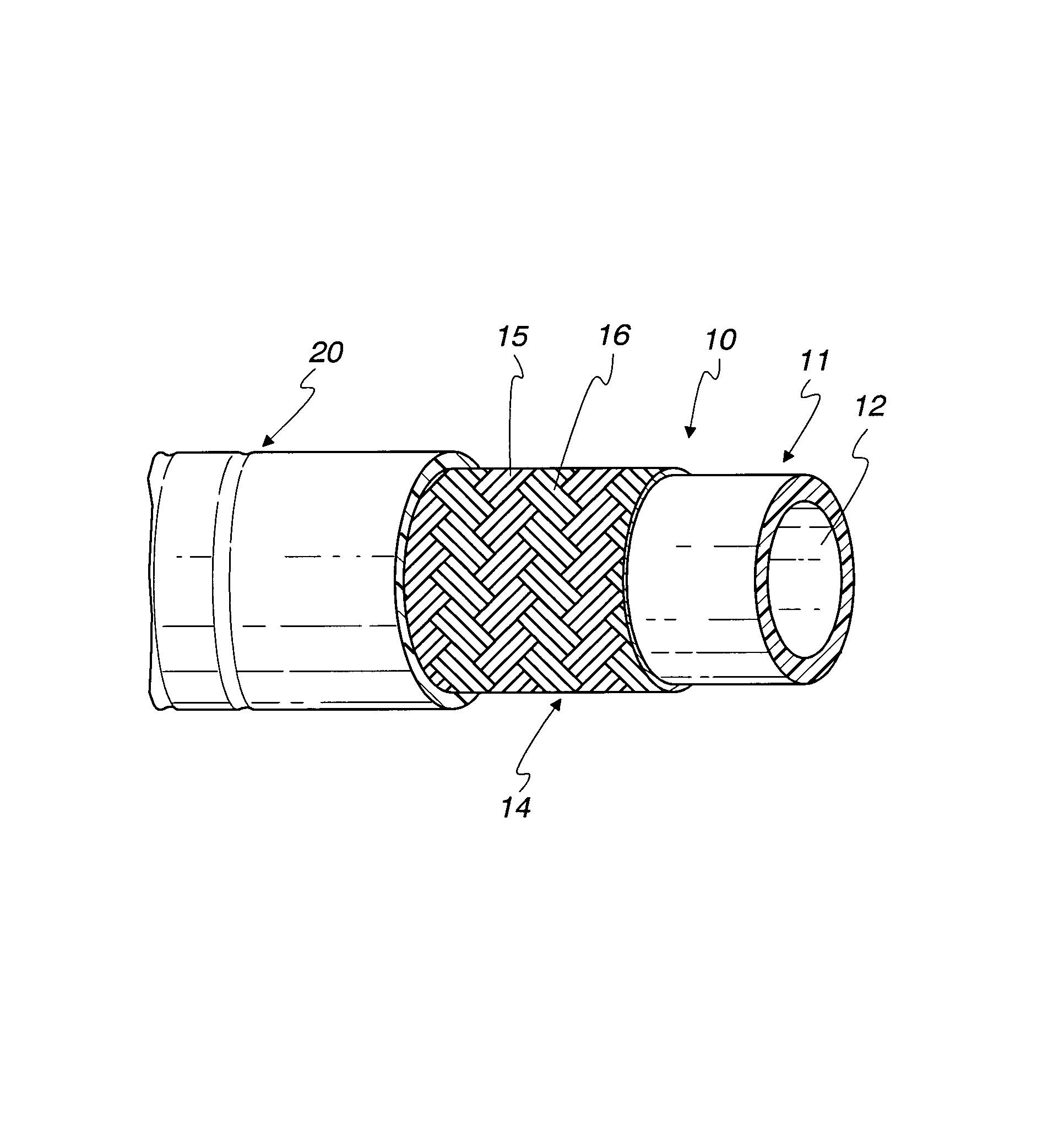 High pressure flexible hose