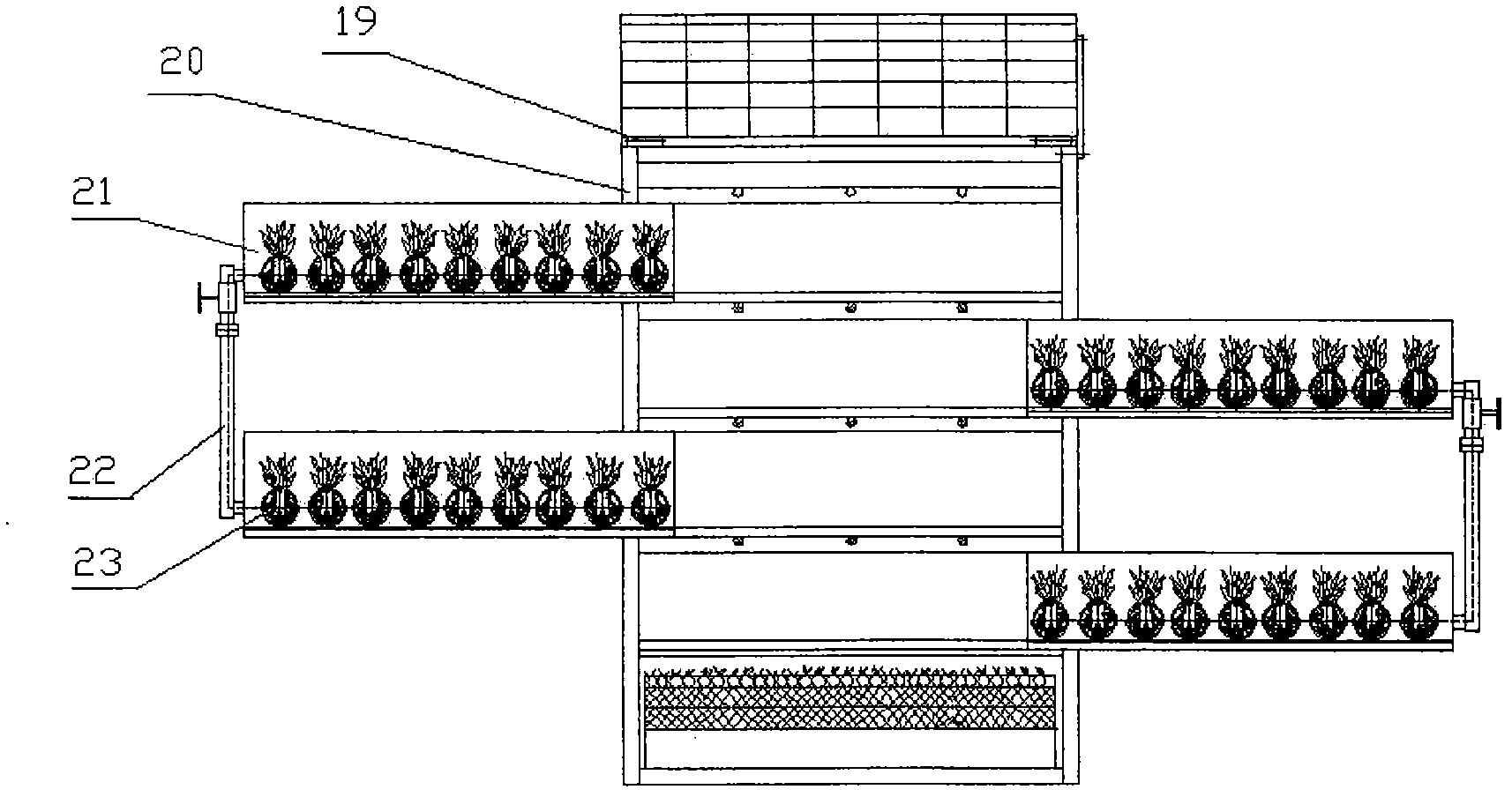 Vegetable cultivation device capable of utilizing natural light source and being detached and assembled