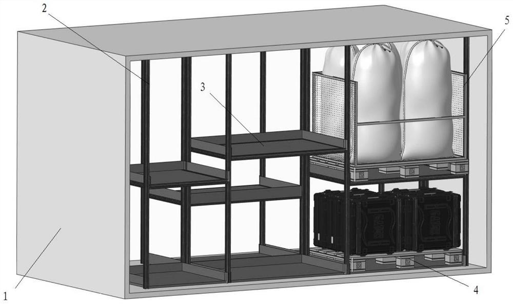 A kind of cargo loading and unloading method of flexible shelf