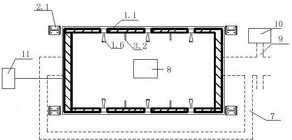 Reinforced concrete shell fire resistance testing system