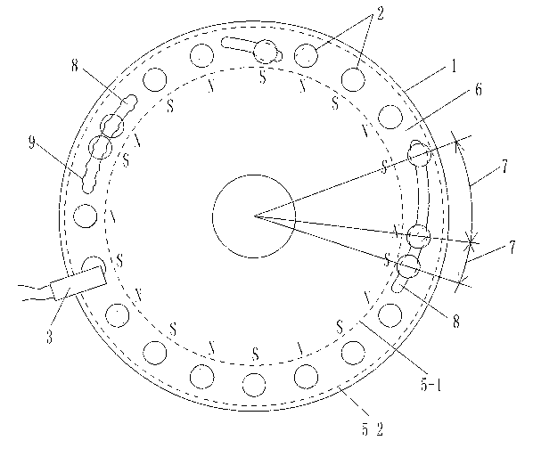 Sensor with a plurality of magnet blocks adjustable in position in shell