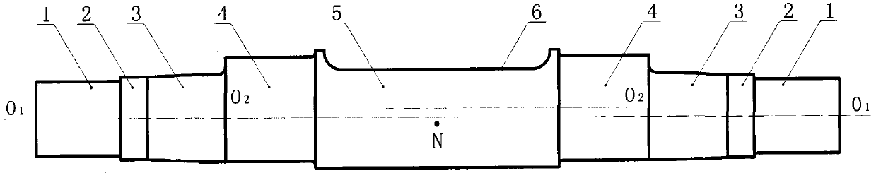 Plane type self-balancing eccentric shaft