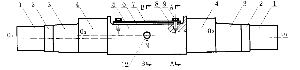 Plane type self-balancing eccentric shaft